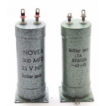 ELECTROLYTIC CAPACITOR NOVEA 300mF 25V NOS (NEW OLD STOCK) 1PC. CA330U6F270717