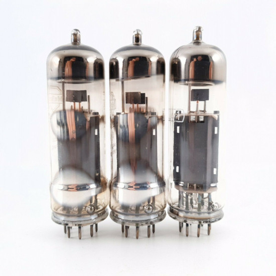 3 X EL41 LA RADIOTECHNIQUE TUBE. MULLARD BRANDED. COPPER RODS. CU  ENA