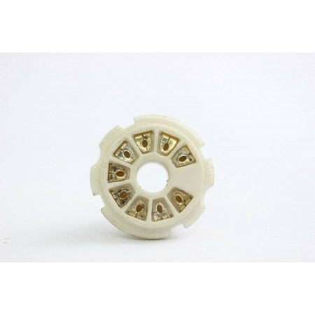 9 PINS MAGNOVAL CERAMIC SOCKET. PCB.  ZOCALO 9 PINS MAGNOVAL CERAMICO.  RZOC14