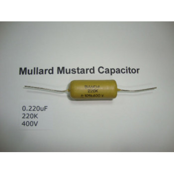 MULLARD MUSTARD CAPACITOR 0.0022uF 2.2K 2K2 400V 20% *1PC* HIFI RC1 