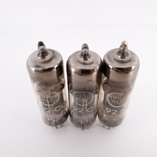 3 X E92CC VALVO TUBE. NOS MATCHED...