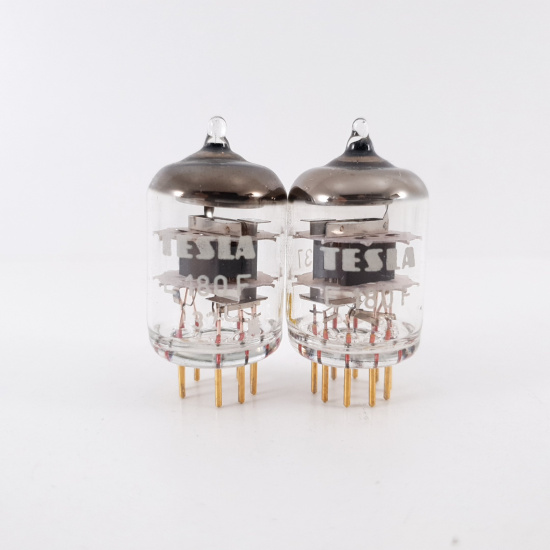 2 X E180F TESLA TUBE. NOS MATCHED PAIR. 2. CH55