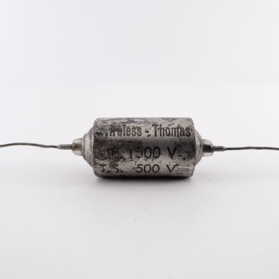 1 X 0.1MF 500V 10% WIRELESS-THOMAS PAPER IN OIL CAPACITOR. 5. CH57