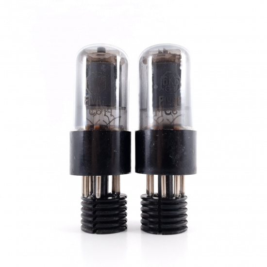 2 X 6K6GT FIVRE TUBE. BLACK PLATES. SMOKED GLASS. PAIR. 10. CH60