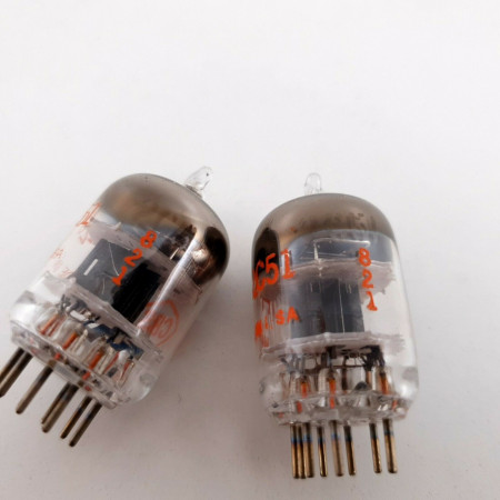 2 X JHY 2C51 CBS - HYTRON. BLACK PLATES. 1958 PRODUCTION. CB  ENA