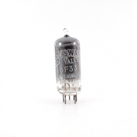 1 X 6F33 EDISWAN TUBE. NOS. BLACK PLATES. SMOKED GLASS. COPPER RODS. 1. CH64