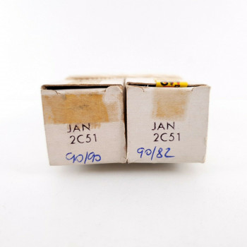 2 X JAN 2C51 SYLVANIA TUBE.  1960 PRODUCTION. MATCEHD PAIR CB  ENA