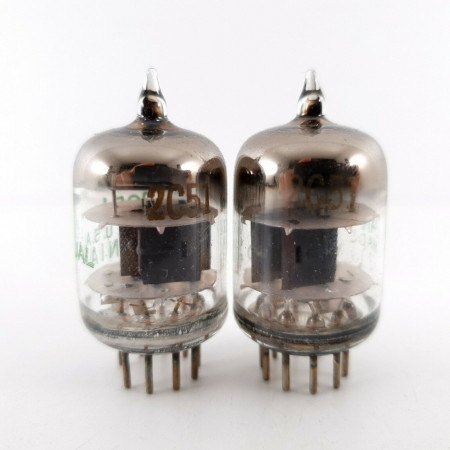 2 X JAN 2C51 SYLVANIA TUBE.  1960 PRODUCTION. MATCEHD PAIR CB  ENA