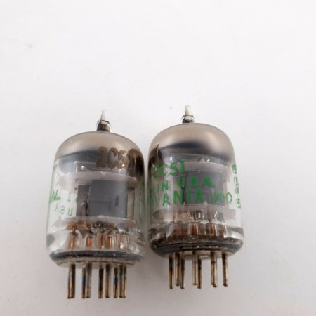 2 X JAN 2C51 SYLVANIA TUBE.  1960 PRODUCTION. MATCEHD PAIR CB  ENA