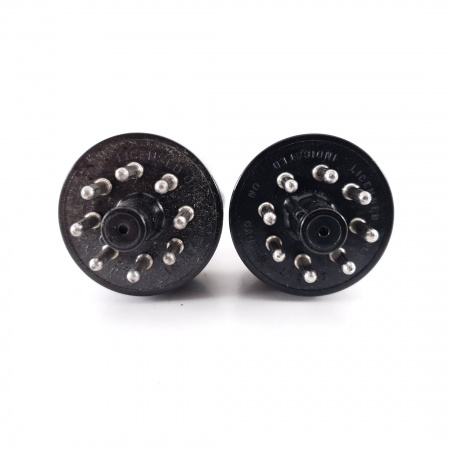 2 X 6SN7GTB RCA TUBE. MATCHED PAIR. BLACK PLATES. RECTANGULAR GETTER. 2. CH66