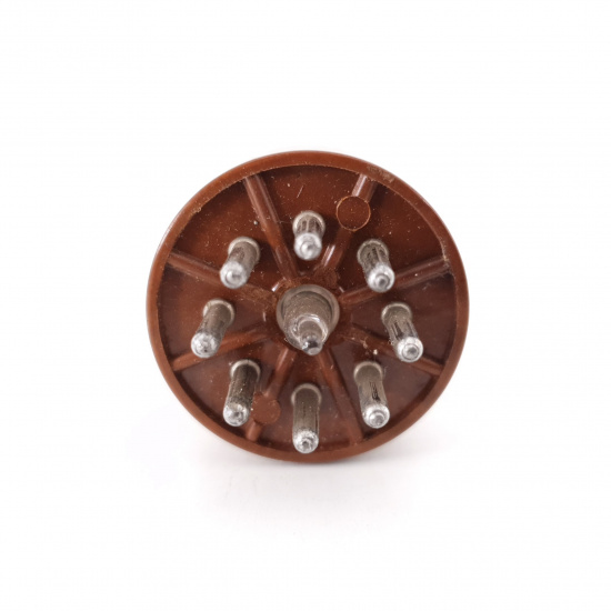 1 X 6SN7WGT SYLVANIA TUBE. BLACK...