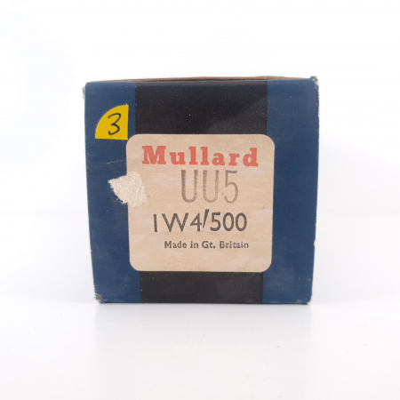 1 X UU5 / 1561 / VU39 / 1W4/500 MULLARD TUBE. BLACK PLATES. 3. CH68