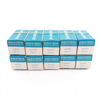 10 X 6J6WA MINIATRON TUBE. BLACK PLATES. COPPER RODS. NOS/NIB AH  ENA