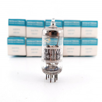 10 X 6J6WA MINIATRON TUBE. BLACK PLATES. COPPER RODS. NOS/NIB AH  ENA 2