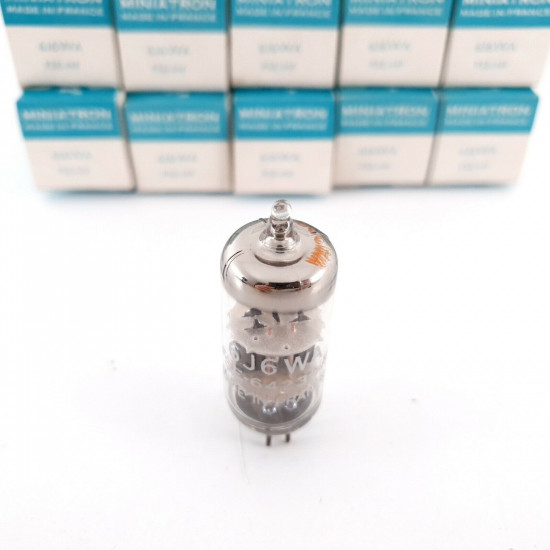 10 X 6J6WA MINIATRON TUBE. BLACK PLATES. COPPER RODS. NOS/NIB AH  ENA