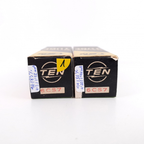 2 X 6CS7 TEN TUBE. NOS MATCHED PAIR. BLACK PLATES. 1. CH70