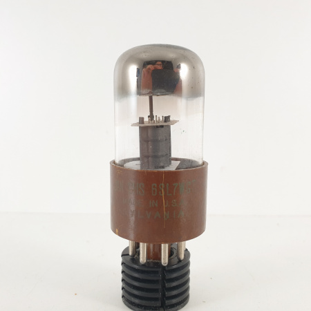 1 X 6SL7WGT SYLVANIA TUBE. NOS. GREY PLATES. SQUARE GETTER. 11. CH70