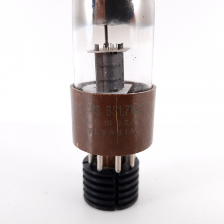 1 X 6SL7WGT SYLVANIA TUBE. NOS. GREY PLATES. SQUARE GETTER. 11. CH70