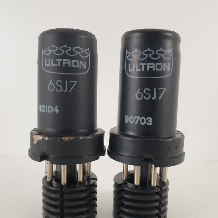 2 X 6SJ7 ULTRON TUBE. MATCHED PAIR. 110/103%. 17. CH70