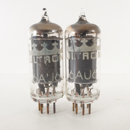 2 X 6AU6 ULTRON TUBE. SQUARE GETTER. 80/80%. 20. CH70