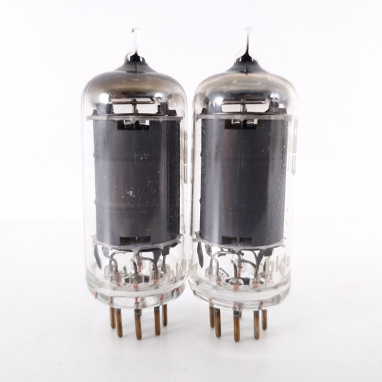 2 X 6AU6 ULTRON TUBE. SQUARE GETTER....