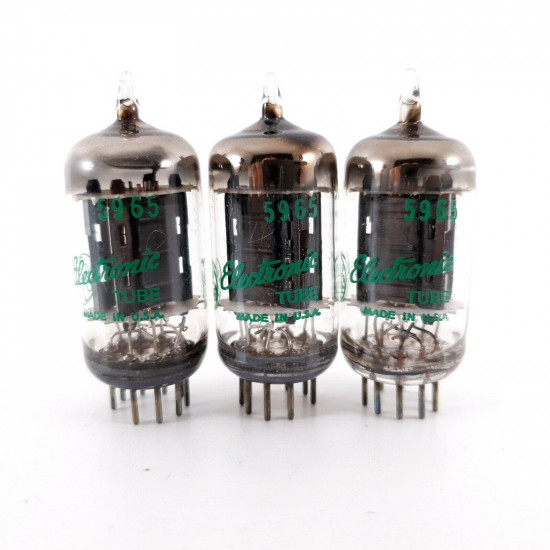 3 X 5965 GE TUBE. BLACK PLATES. D-G. COPPER RODS. NOS/NIB AH  ENA