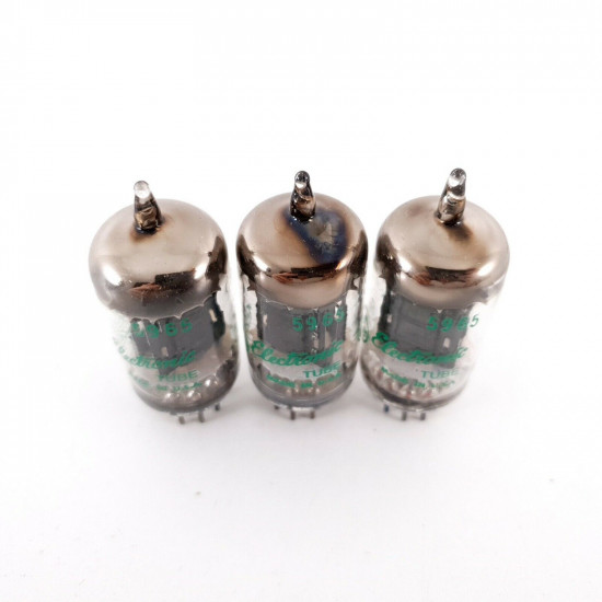 3 X 5965 GE TUBE. BLACK PLATES. D-G. COPPER RODS. NOS/NIB AH  ENA