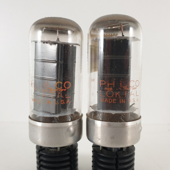 2 X 5AZ4 PHILCO TUBE. BLACK PLATES....