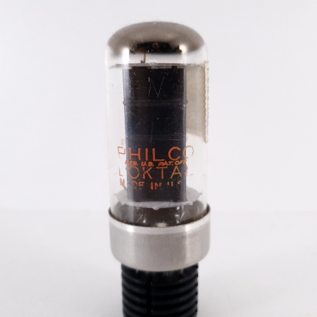 1 X 5AZ4 PHILCO TUBE. BLACK PLATES. RECTANGULAR GETTER. 85/85mA. 24. CH70
