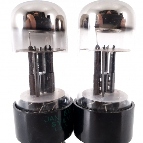 2 X 6X5WGT SYLVANIA TUBE. BLACK...
