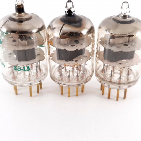 3 X JAN 5847 AMPEREX TUBE. GOLD PIN. 1960s PRODUCTION. NOS/NIB AH  ENA