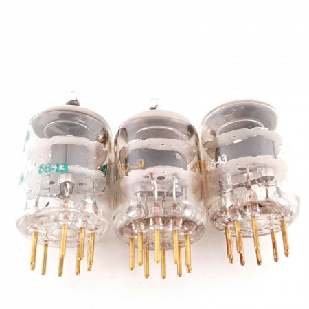 3 X JAN 5847 AMPEREX TUBE. GOLD PIN. 1960s PRODUCTION. NOS/NIB AH  ENA