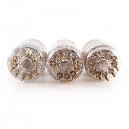 3 X JAN 5847 AMPEREX TUBE. GOLD PIN. 1960s PRODUCTION. NOS/NIB AH  ENA