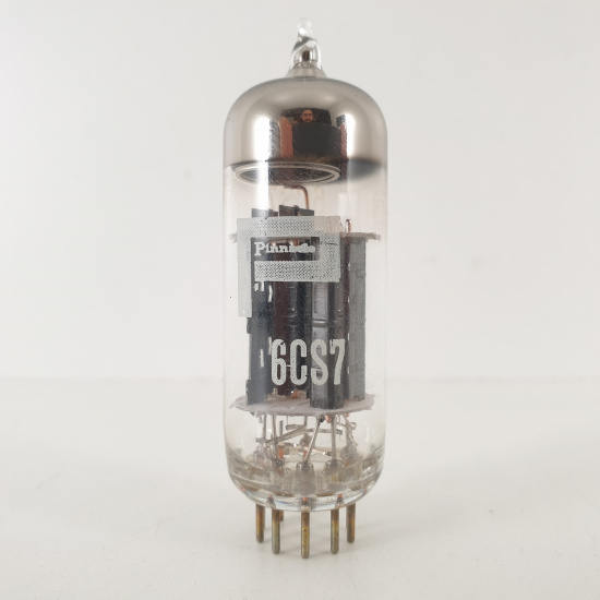 1 X 6CS7 PINNACLE TUBE. BLACK PLATES....