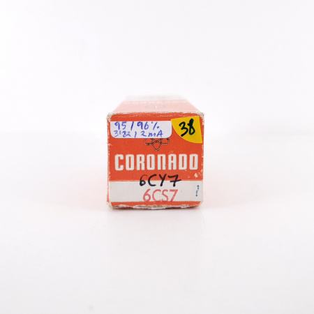 1 X 6CS7 CORONADO TUBE. BLACK PLATES. COPPER RODS. 95/96%. 38. CH70