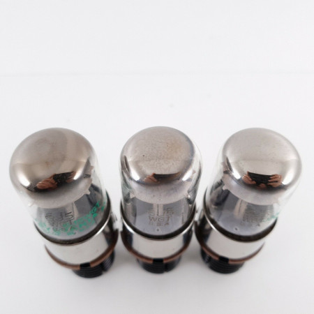 3 X 6J5WGT SYLVANIA TUBE. BLACK ANGLED T PLATES. 1950s MATCHED TRIO. CV  ENA