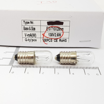 2 X DIAL RADIO BULB E10...