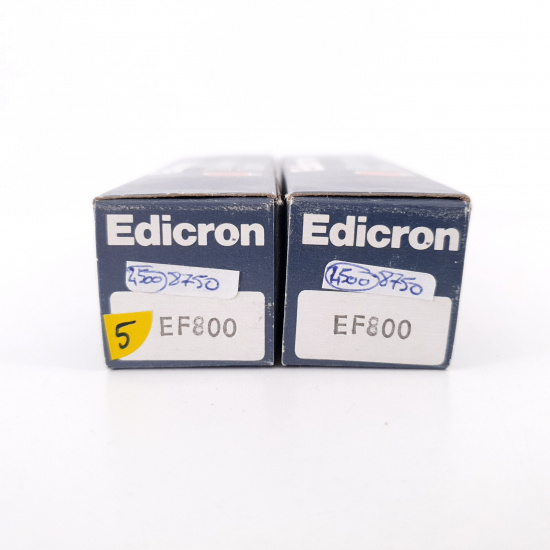 2 X EF800 EDICRON TUBE. GOLD PIN. MATCHED PAIR. 5. CH74