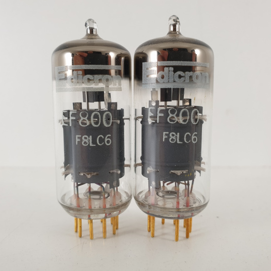 2 X EF800 EDICRON TUBE. GOLD PIN....