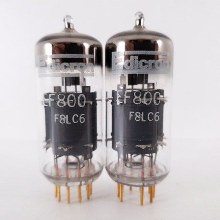2 X EF800 EDICRON TUBE. GOLD PIN. MATCHED PAIR. 5. CH74