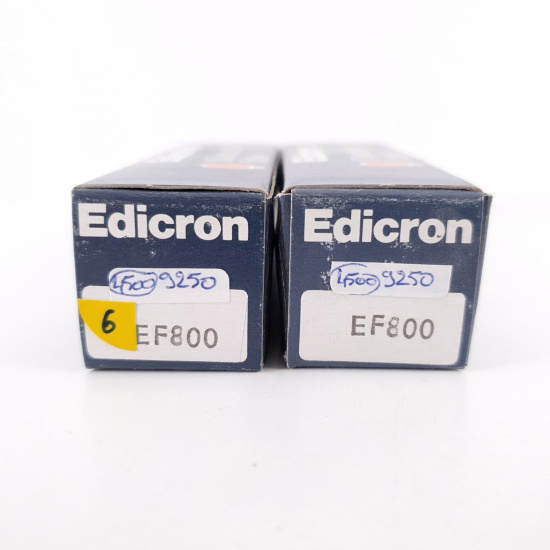 2 X EF800 EDICRON TUBE. GOLD PIN. MATCHED PAIR. 6. CH74