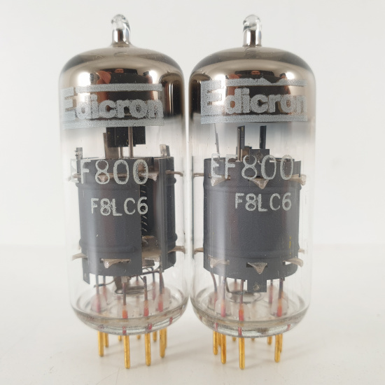 2 X EF800 EDICRON TUBE. GOLD PIN....