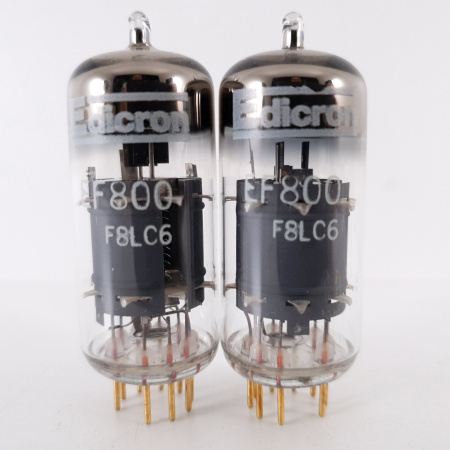 2 X EF800 EDICRON TUBE. GOLD PIN. MATCHED PAIR. 6. CH74