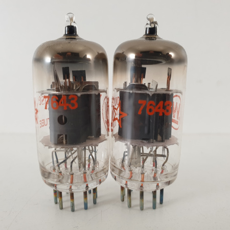 2 X 7643 / E80CF WESTINGHOUSE TUBE. COPPER RODS. MATCHED PAIR. 8. CH74