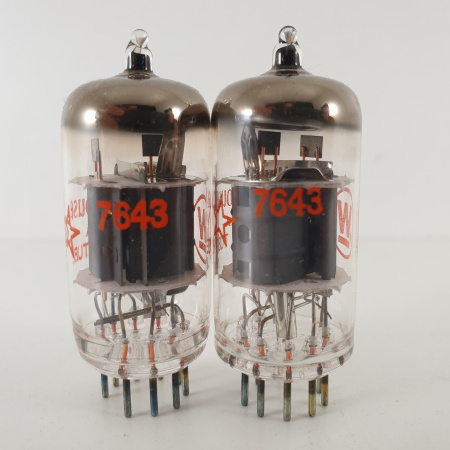 2 X 7643 / E80CF WESTINGHOUSE TUBE. COPPER RODS. MATCHED PAIR. 9. CH74