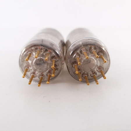 2 X E88C / 8255 SINGLE TRIODE PHILIPS TUBE. GOLD PIN. SQ. 3 MICA. 113/116% MATCHED PAIR. 1. CH78