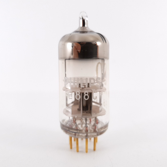 1 X E88C / 8255 SINGLE TRIODE PHILIPS TUBE. GOLD PIN. 89%. 3 MICA. SQ: SPECIAL QUALITY. 3. CH78