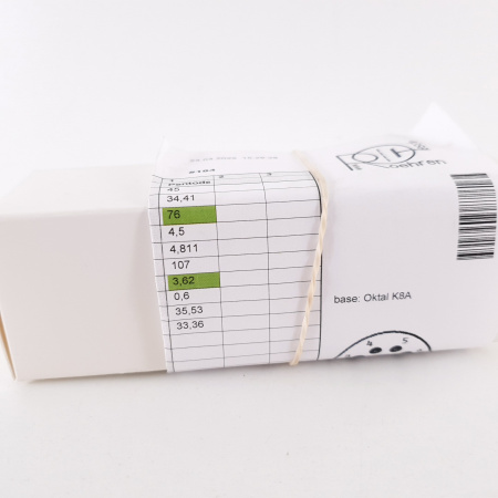 1 X 6V6G WESTINGHOUSE RADIOTRON TUBE. 1940s CANADIAN PROD. 76% CA ENA