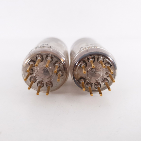 2 X E88C / 8255 SINGLE TRIODE MINIWATT TUBE. 1960s PHILIPS PROD. 3M. GOLD PIN. SQ. 84/83%. 7. CH78