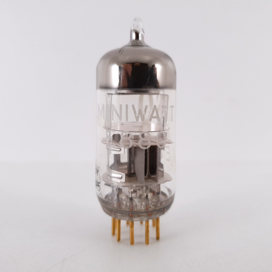 1 X E88C / 8255 SINGLE TRIODE MINIWATT TUBE. 1960s PHILIPS PROD. SQ. GOLD PIN. 145mA/108%. 9. CH78